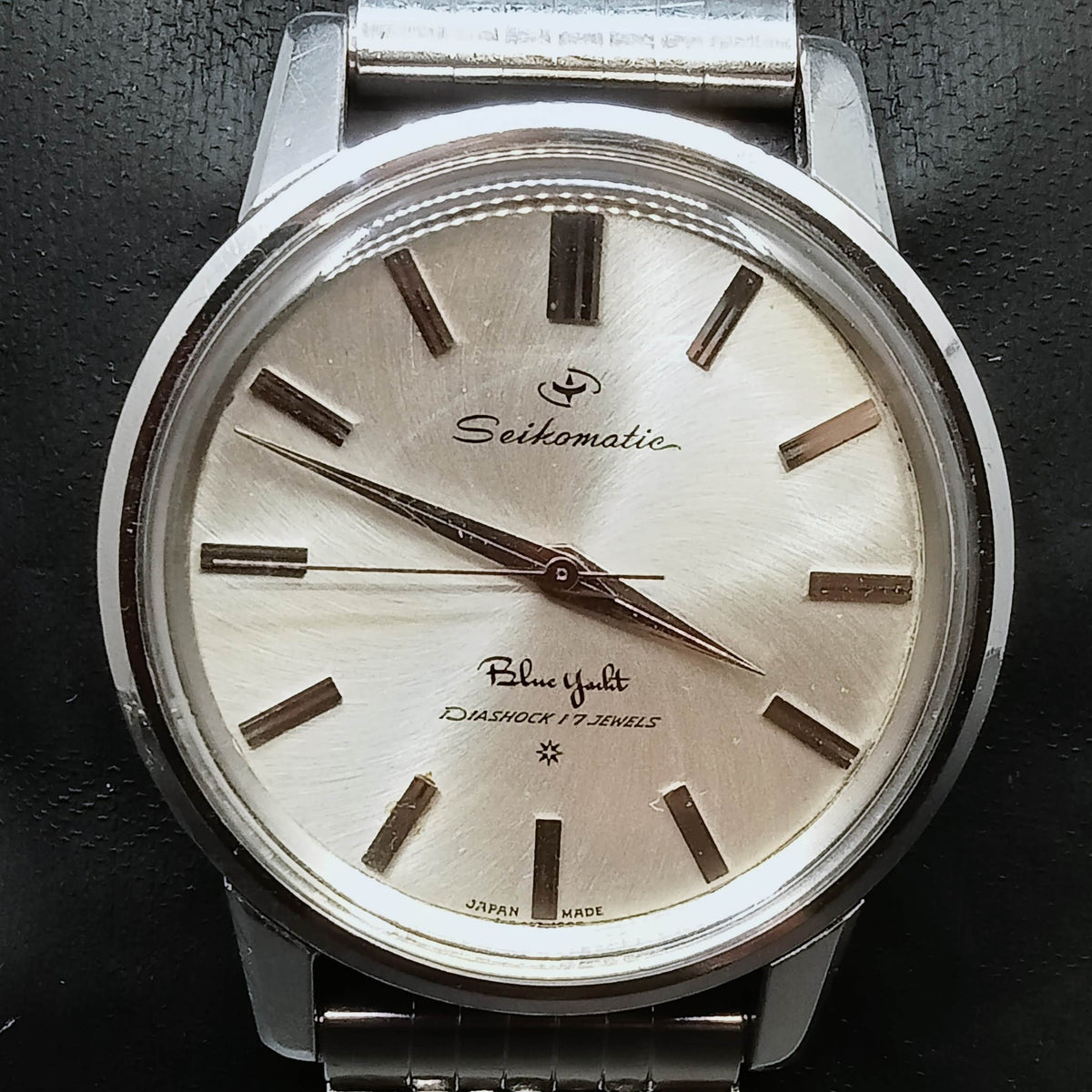 【稼働】SEIKO matic セイコーマチック ブルーヨット J13034E Seiko Seikomatic Blue Yacht Watch Men 36mm White Dial Silver