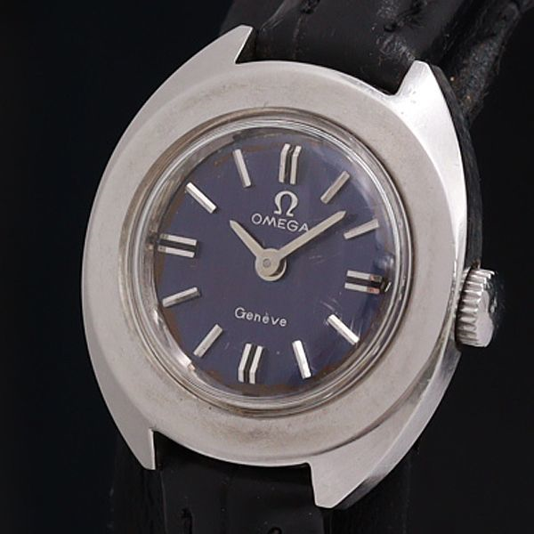 Birthday Watch 1969! Omega Geneve Cocktail Glass Ladies 1970s 17J Mechanical Watch