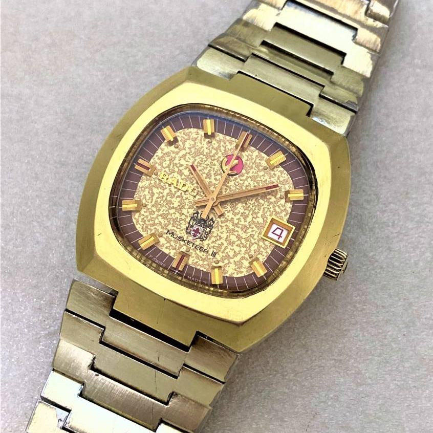 Collectible! Circa 1974 Rado Musketeer III ETA 2783 Gold-Filled 25J Automatic Wrist Watch (OH)