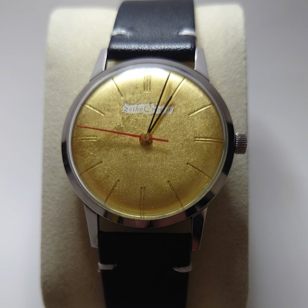 FULLY RESTORED! Birthday Watch April 1969! Seiko 560 Crown SUWA 24K Dial 19J Mechanical Watch (OH)