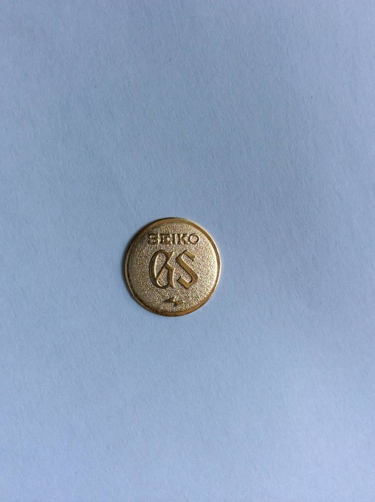 NOS Grand Seiko Case Back Gold Medallion Size 15mm Suitable for GS 45XX / GS 56XX / GS 61XX