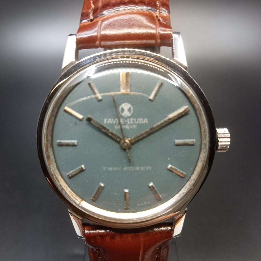 Circa 1960s Favre Leuba Caliber FL25X Twin Power 17J Mechanical Watch