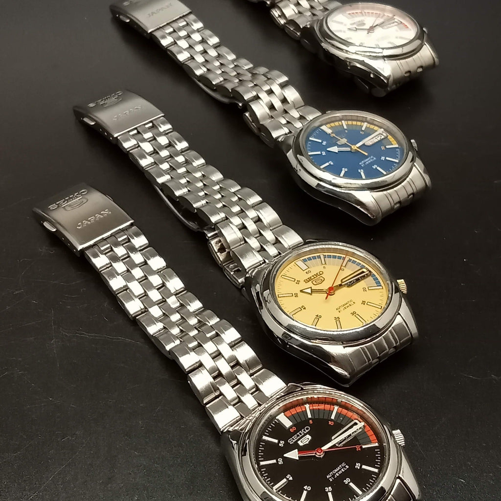 Seiko 5 7S26-01V0 Early 2000s JDM 21J Rally Range of 4, Collectors Item, Automatic Watches (OH)