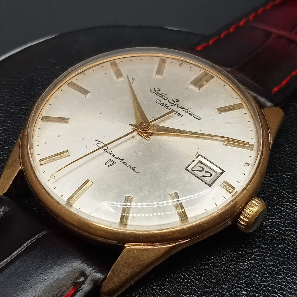 Birthday Watch May 1964! Seiko 6602-1990 Sportsman Calendar SUWA JDM 17J Gold-Filled Mechanical Watch