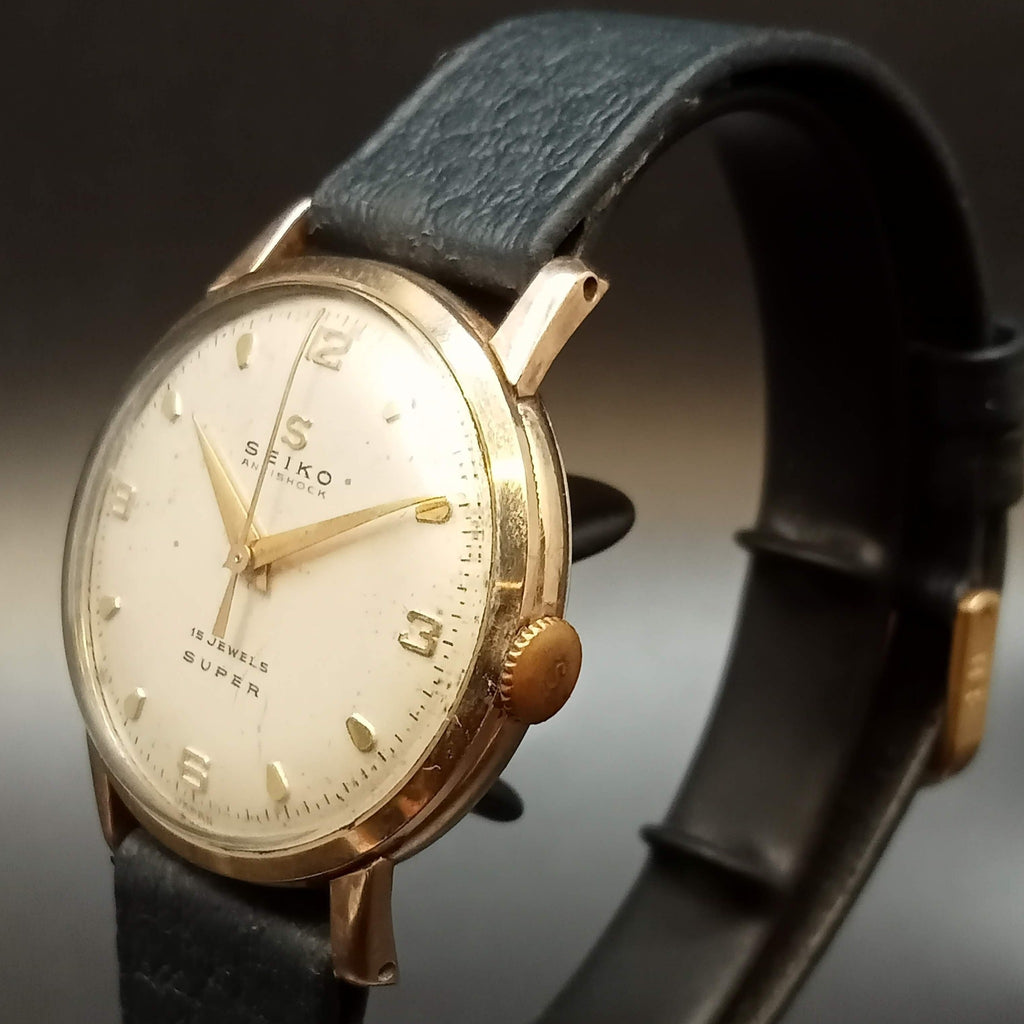 Birthday Watch 1956! Seiko Seikosha Super 15 Jewel, 14K Gold