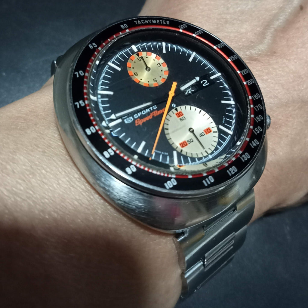 Collectible! Birthday Watch October 1972! Seiko 5 Sports 6138-0011 Speed-Timer Yatchman UFO JDM 21J Automatic Watch (OH)