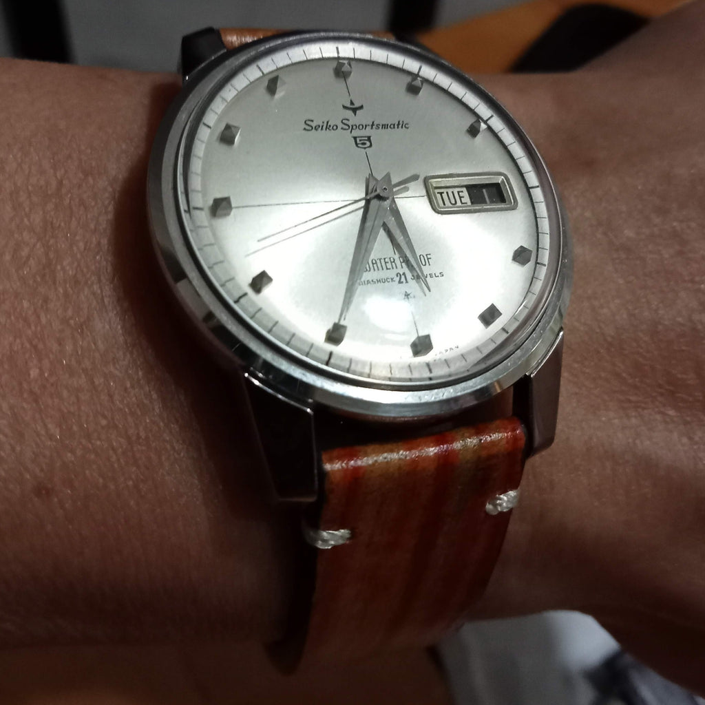 AUCTION: NOS! Birthday Watch July 1966! Seiko 5 Sportsmatic 6619-8970 SUWA 21J Automatic Watch (OH)