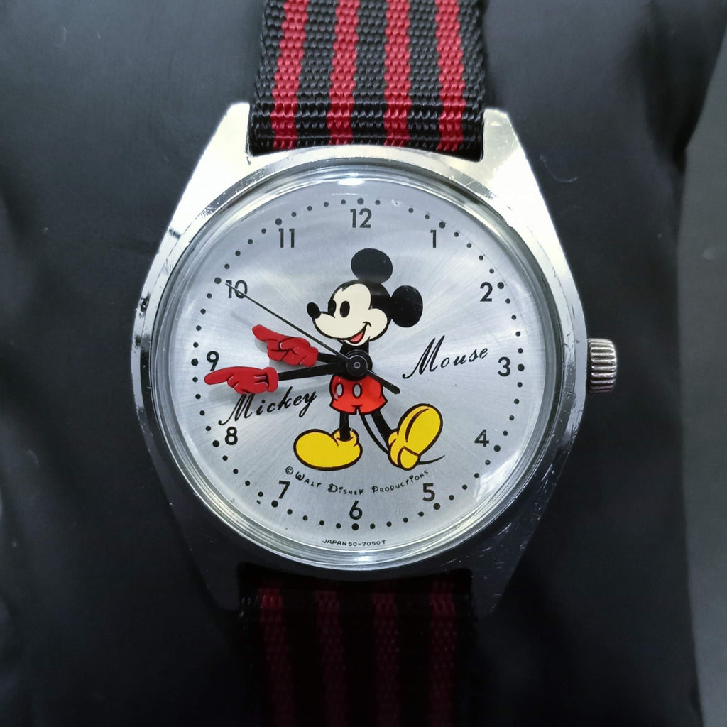 Collectible! Seiko 5000-7000 Tomony Mickey Mouse, 7J Mechanical Watch (OH)