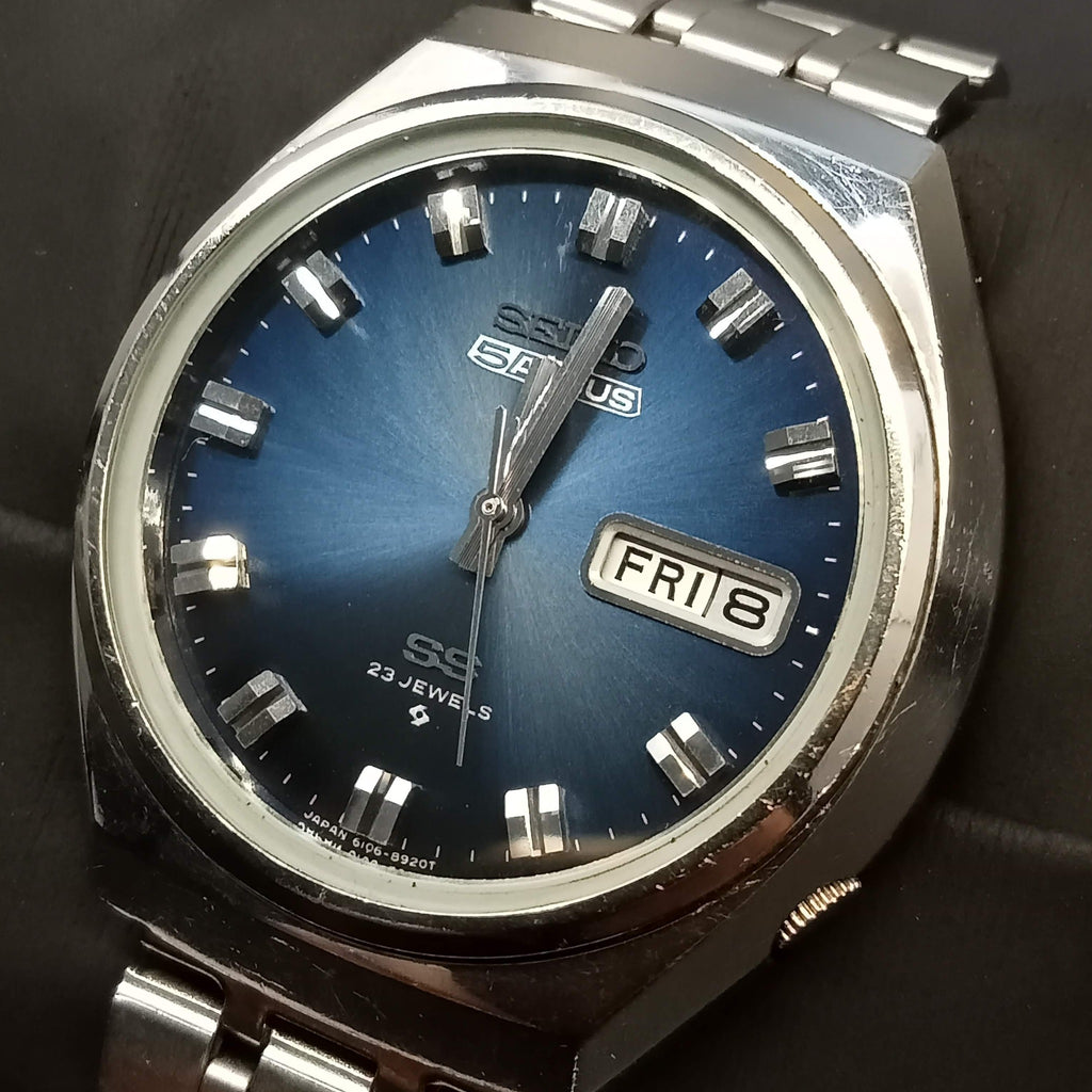 Birthday Watch July 1975! Seiko Actus 5 6106-8680 SS SUWA 23J Automatic Wrist Watch (OH)