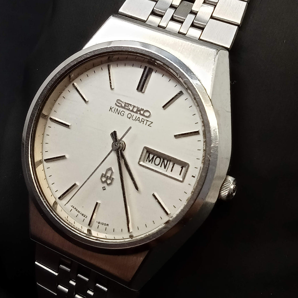 Birthday Watch February 1977! Seiko King Quartz 4823-8700 SUWA Quartz Watch (OH)