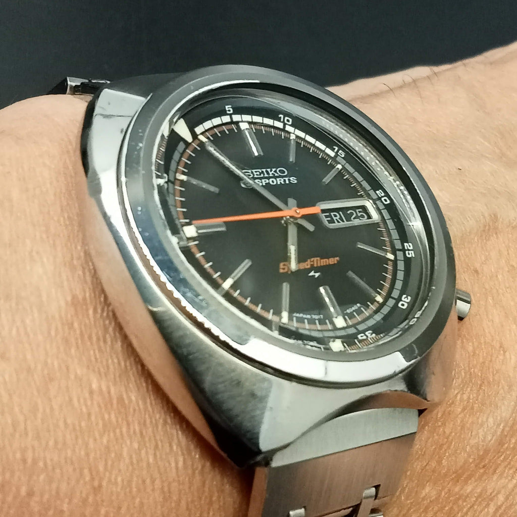 Birthday Watch July 1971! Seiko 5 Sports 7017-6040 Speed-Timer Flyback Chronograph DAINI 21J Automatic Watch (OH)