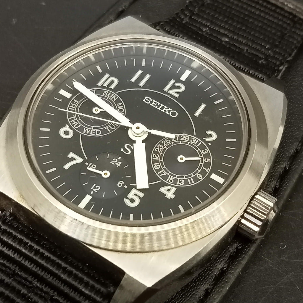 AUCTION: NOS! Birthday Watch February 1996! Seiko 5Y89-0A50 SUS SCFM007 JDM Military Quartz Watch (OH)