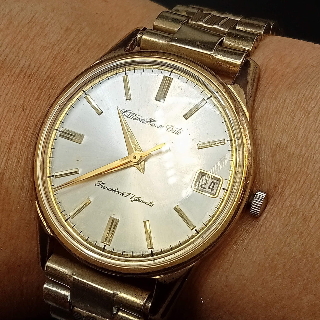 Birthday Watch July 1964! Citizen Homer Date 51401-SU 17J Mechanical Watch (OH)