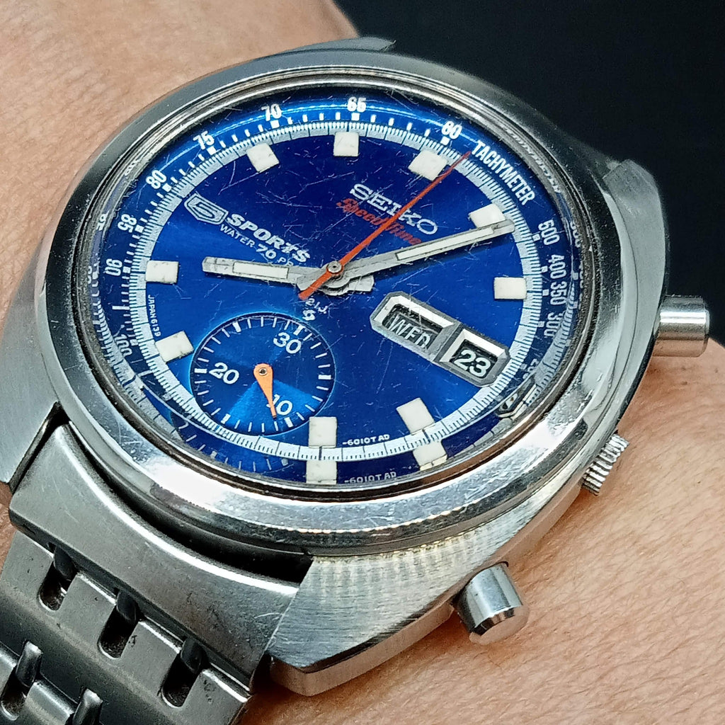 Birthday Watch May 1969! Seiko 5 Sports 6139-6010 Speed-Timer Chronograph "Bruce Lee" JDM SUWA 23J, Automatic Watch (OH)