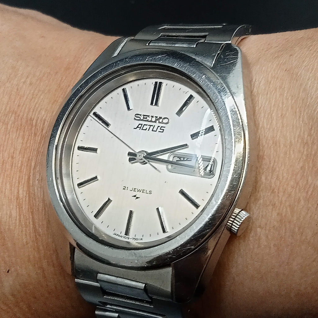 Birthday Watch November 1979! Seiko Actus 7019-7040 DAINI Hi Beat 21J Automatic Watch (OH)
