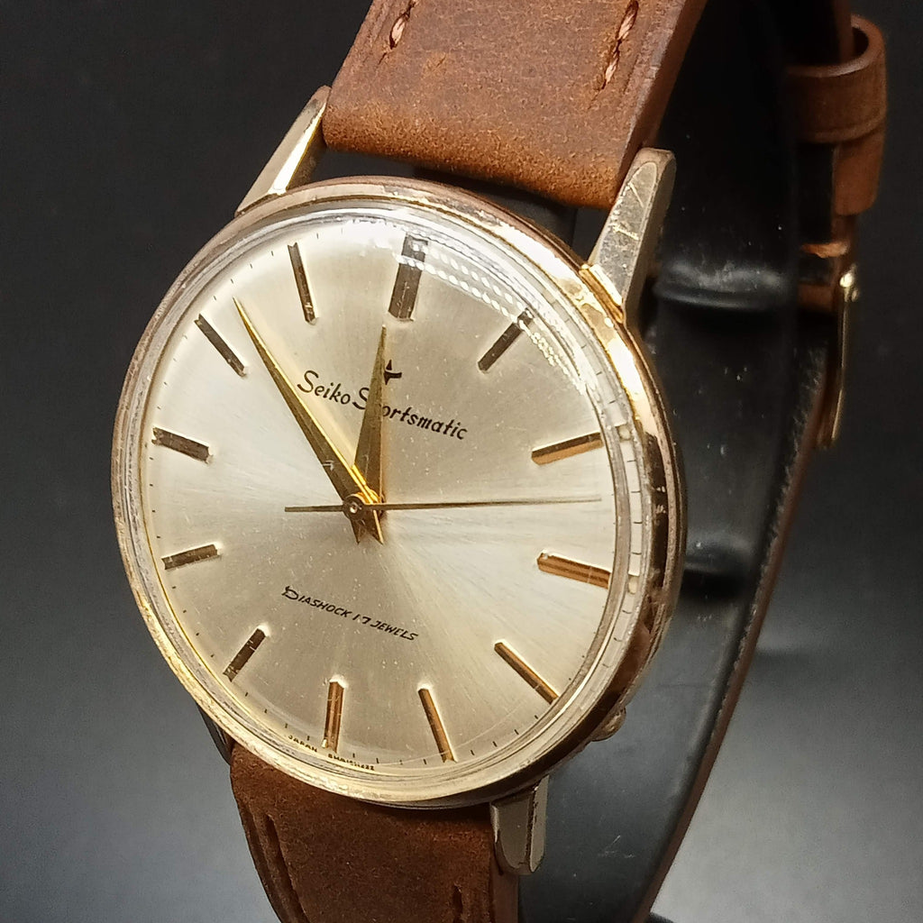 Birthday Watch January 1962! Seiko Cal 245 / 2451 Sportsmatic SUWA Gold Filled Case 17J Automatic Watch (OH)