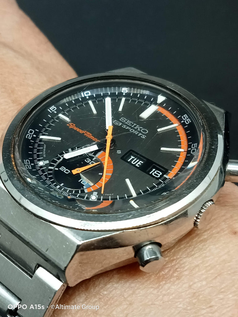 Birthday Watch November 1972! Seiko 5 Sports Speed-Timer 6139-7060 "Sunrise" AKA "Brown Teal" Chronograph SUWA JDM 21J, Automatic (OH)