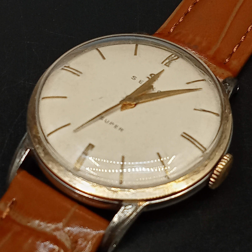 AUCTION: Birthday Watch November 1950! Seiko Seikosha Super J13017, 17 Jewel, 14K Gold-Filled Mechanical Watch (OH)