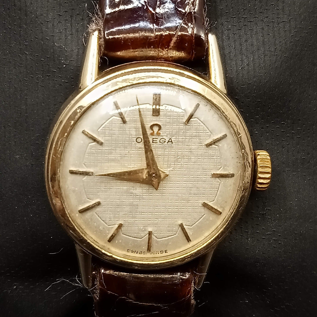 Birthday Watch 1958! Omega Cal 244 Ref: 2820-5 Gold-Filled Cocktail Dress Ladies 17J Mechanical Watch (OH)