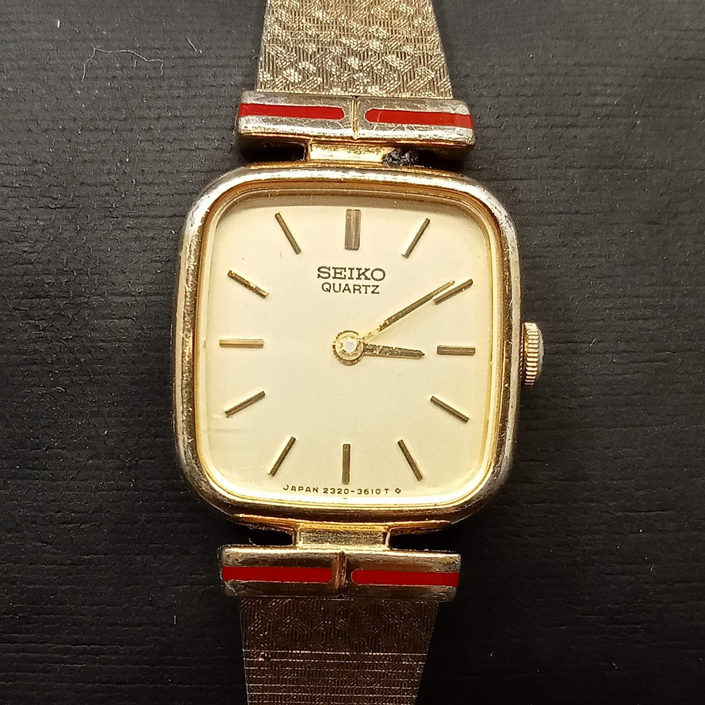 Birthday Watch May 1982! Seiko Lady 2320-6800 Tank JDM SUWA Quartz Watch (OH)