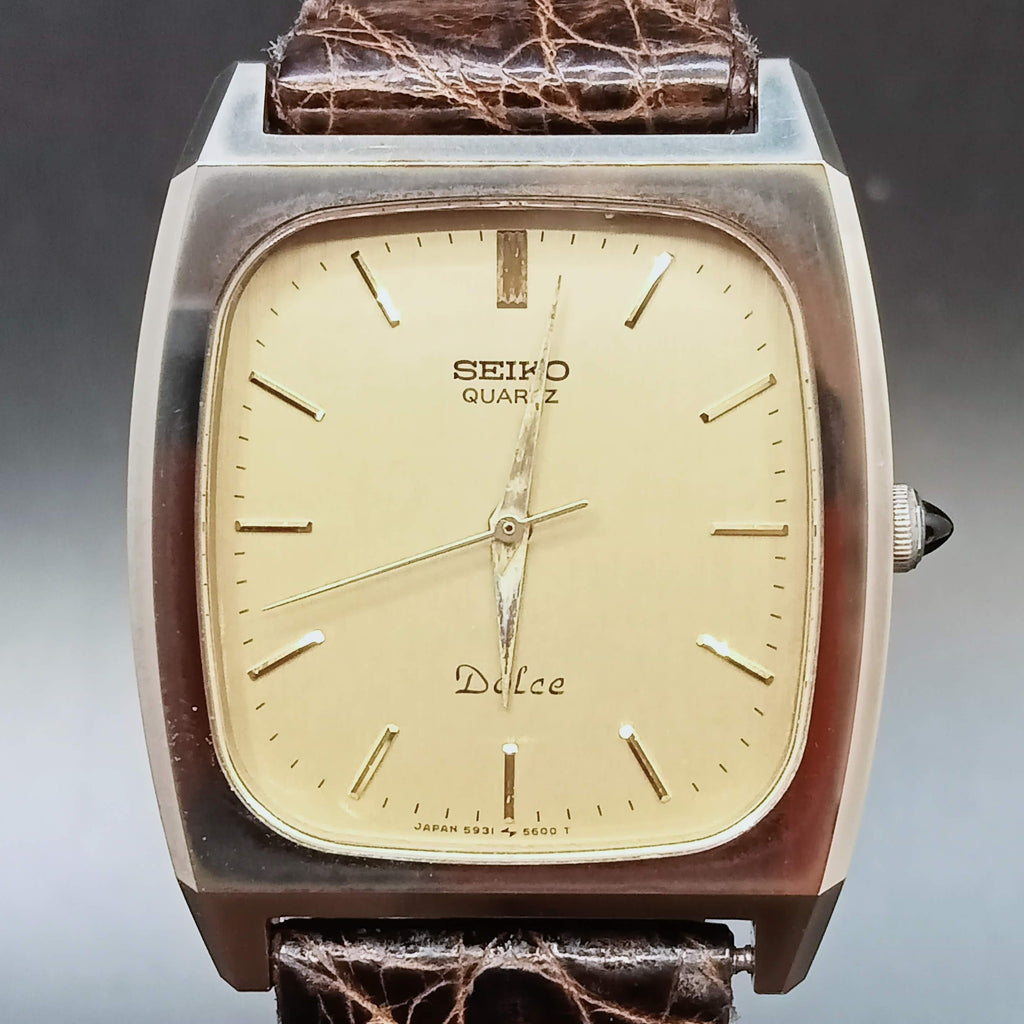 Birthday Watch November 1981! Seiko Dolce 5931-5341 Tank JDM DAINI Quartz Watch (OH)