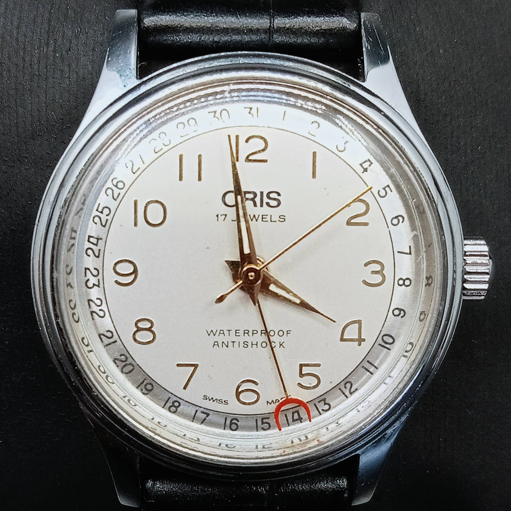 RESTORED Collectible! Circa 1989! Oris Cal 302-7285B ETA 2691 Date Pointer 17J Mechanical Watch (OH)