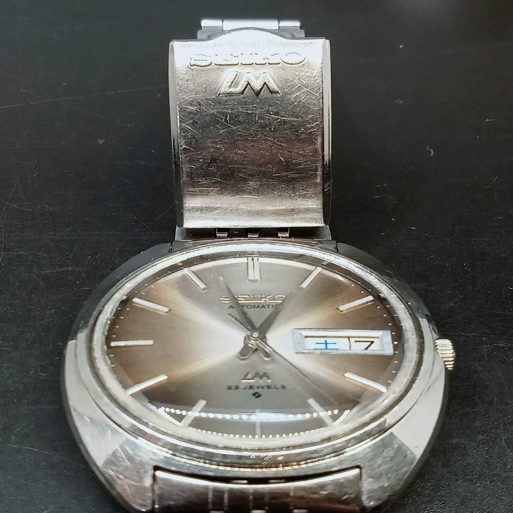 SEIKO LordMatic 5606-7151 絹目文字盤 1972年8月製 Seiko Lord Matic 5606-7150 Stainless steel Blue 1971 Spain