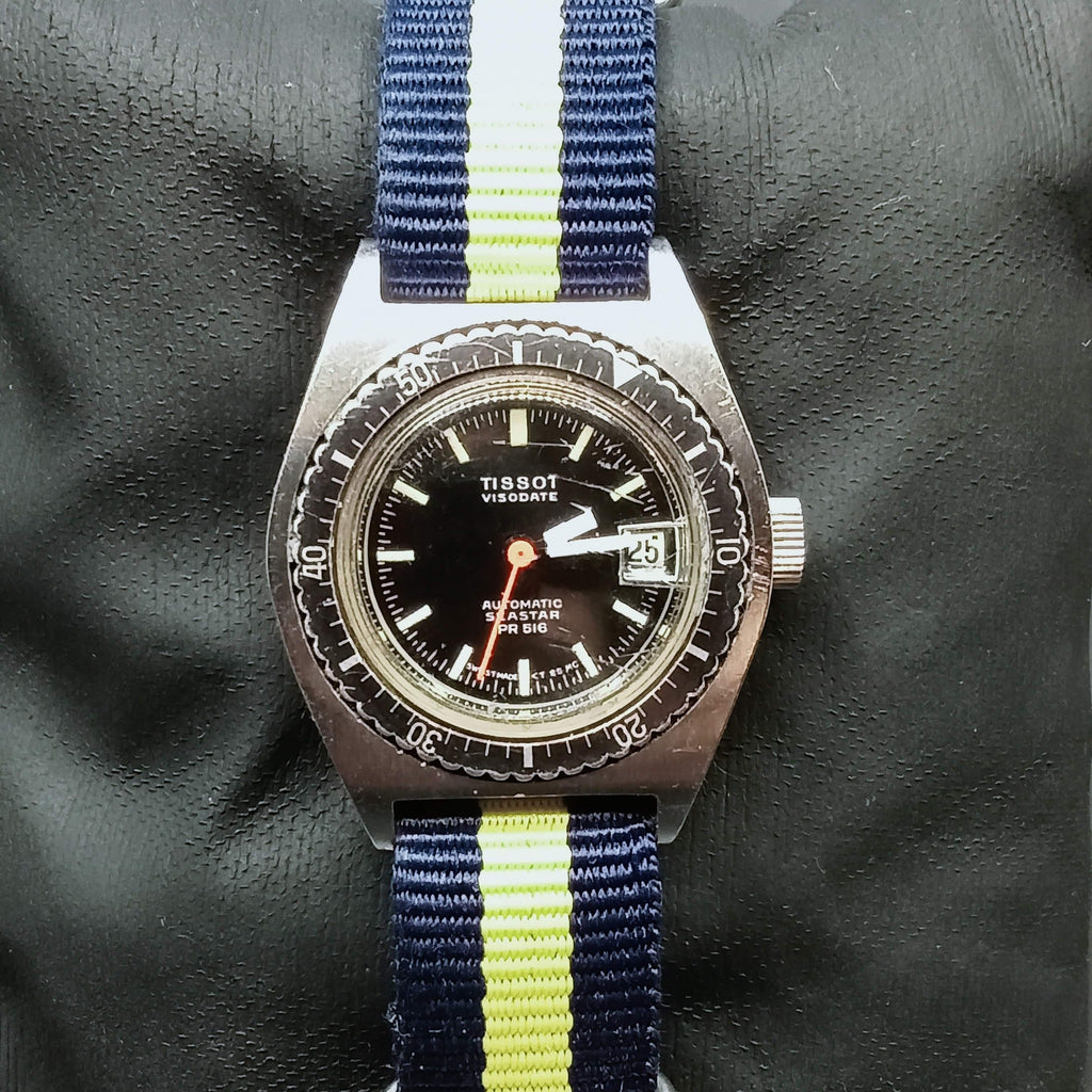 Collectible Birthday Watch 1967 Tissot Visodate Seastar PR 516 Ladies Diver 21J Automatic (OH)