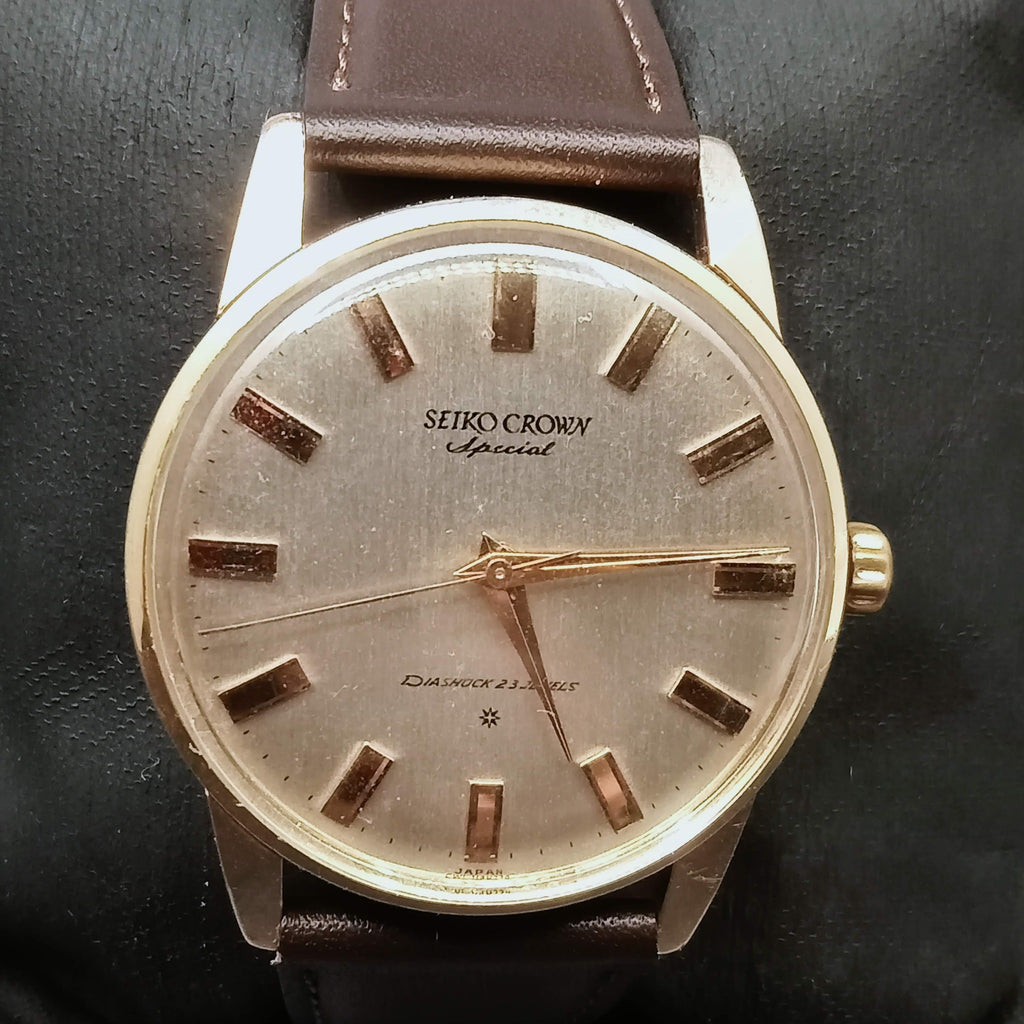 RESTORED Collectible Birthday Watch September 1962 Seiko Crown Special Cal 341 J14100 Seikosha JDM 23J 14K 80 Micron Gold-Filled Mechanical Watch (OH)