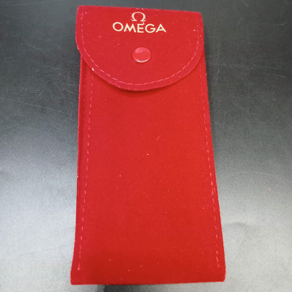 Brand New Authentic Omega Red Suede Watch Pouch