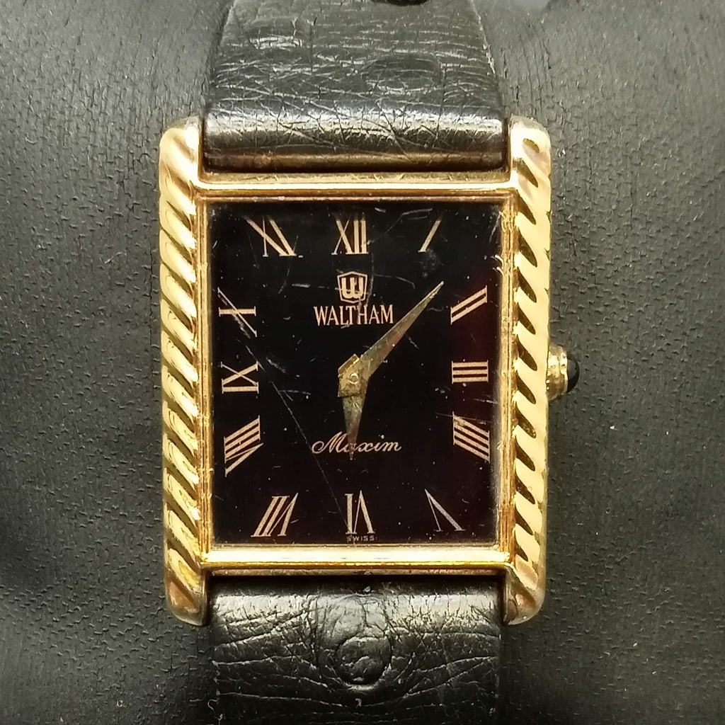 Collectible! Circa 1960s Waltham Maxim Art Deco Cal HT512 Tank 17J Mechanical Watch (Fully Serviced)