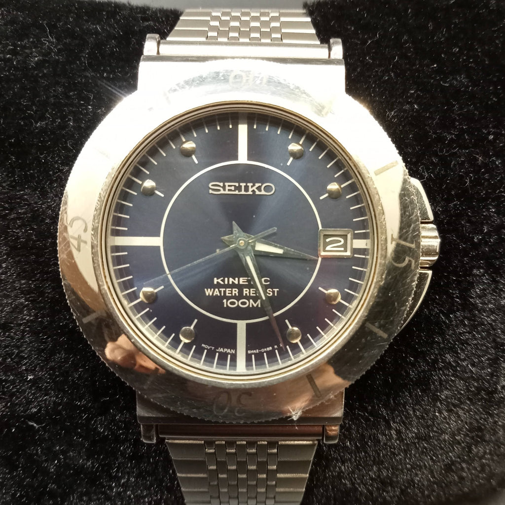 Collectible! Discontinued Birthday Watch June 1998! Seiko Kinetic 5M42-0G99 Watch (OH)