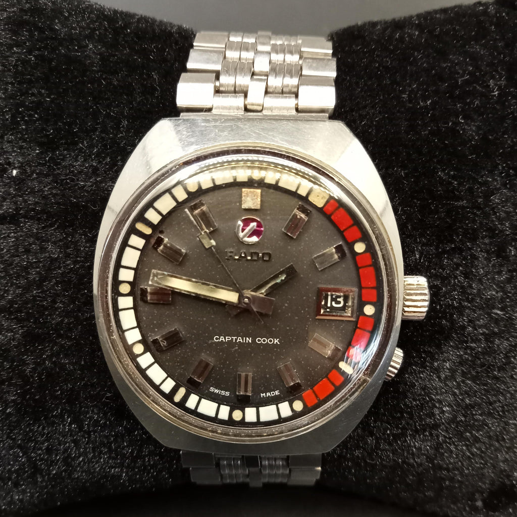 Collectible! Circa 1968 Rado Captain Cook Cal AS 1789 30J Date Automatic Watch (OH)