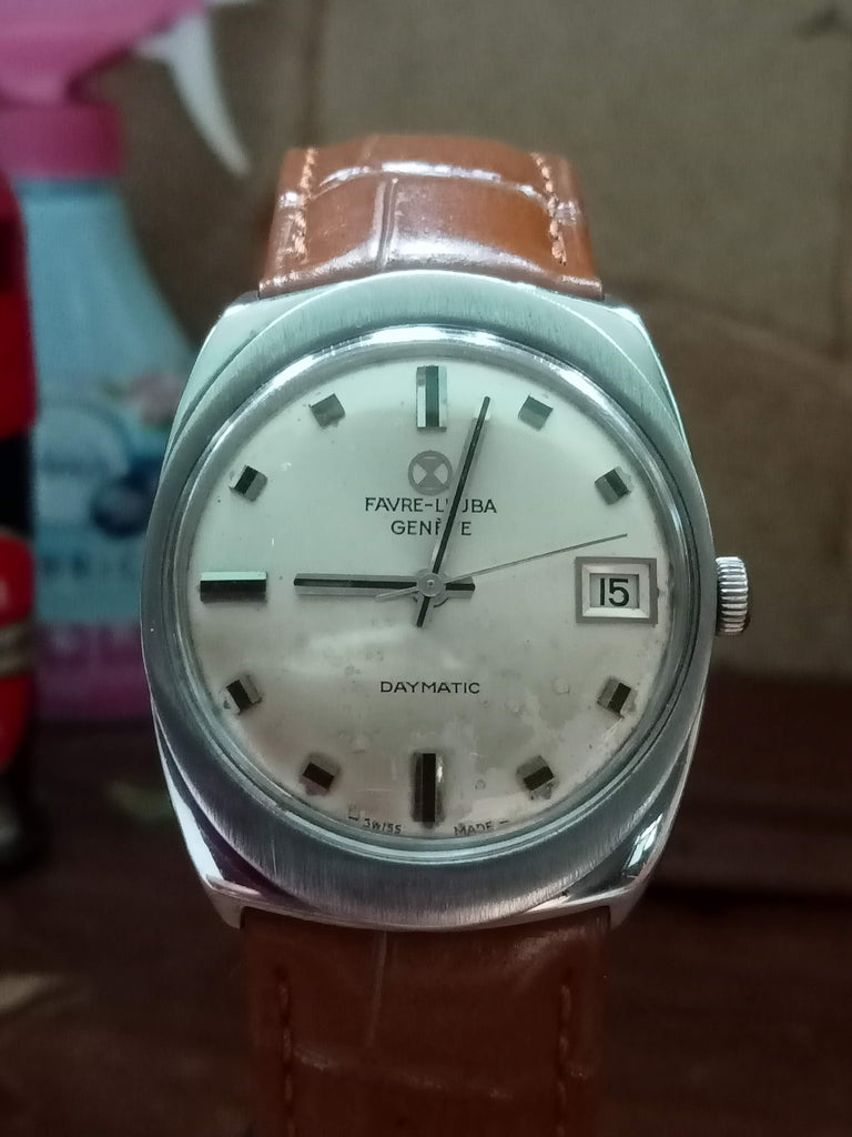 Extremely Rare! Circa 1960s! Favre Leuba Daymatic Cal FL-1152 21J Automatic Watch (OH)