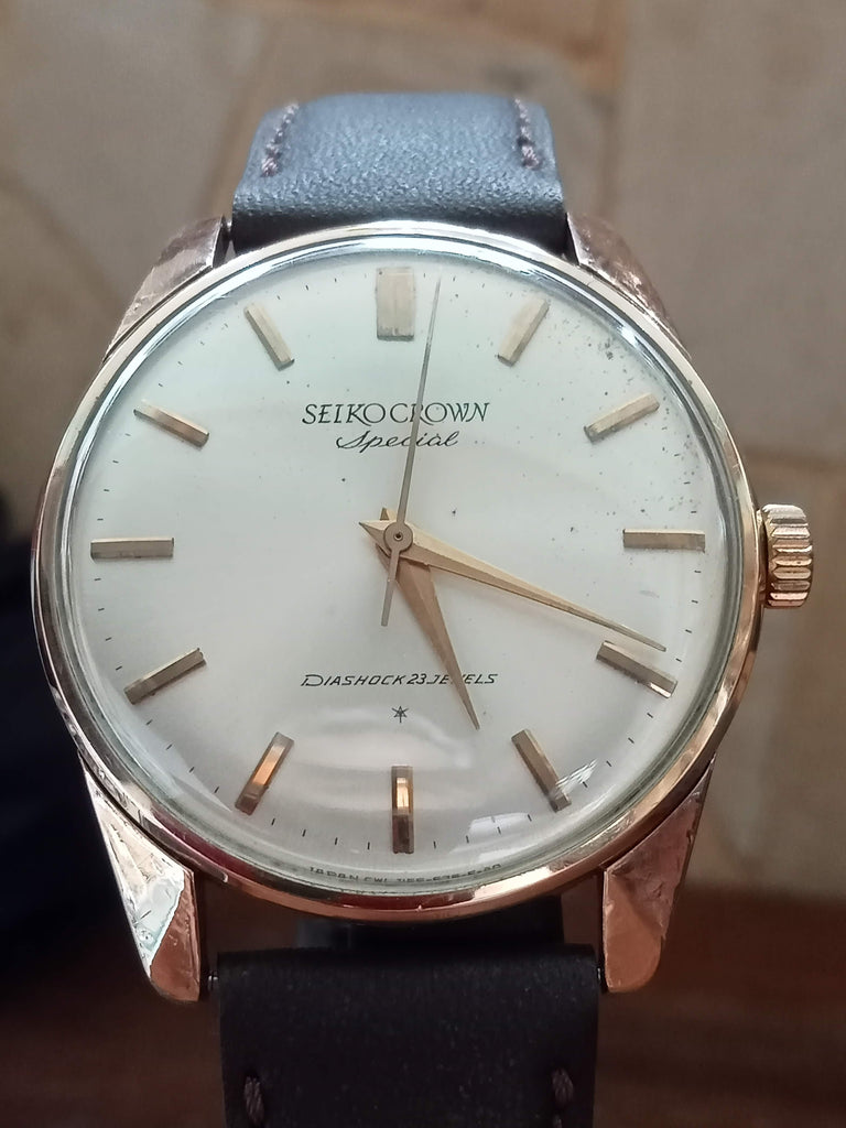 RESTORED! Collectible! Birthday Watch April 1964! Seiko Crown
