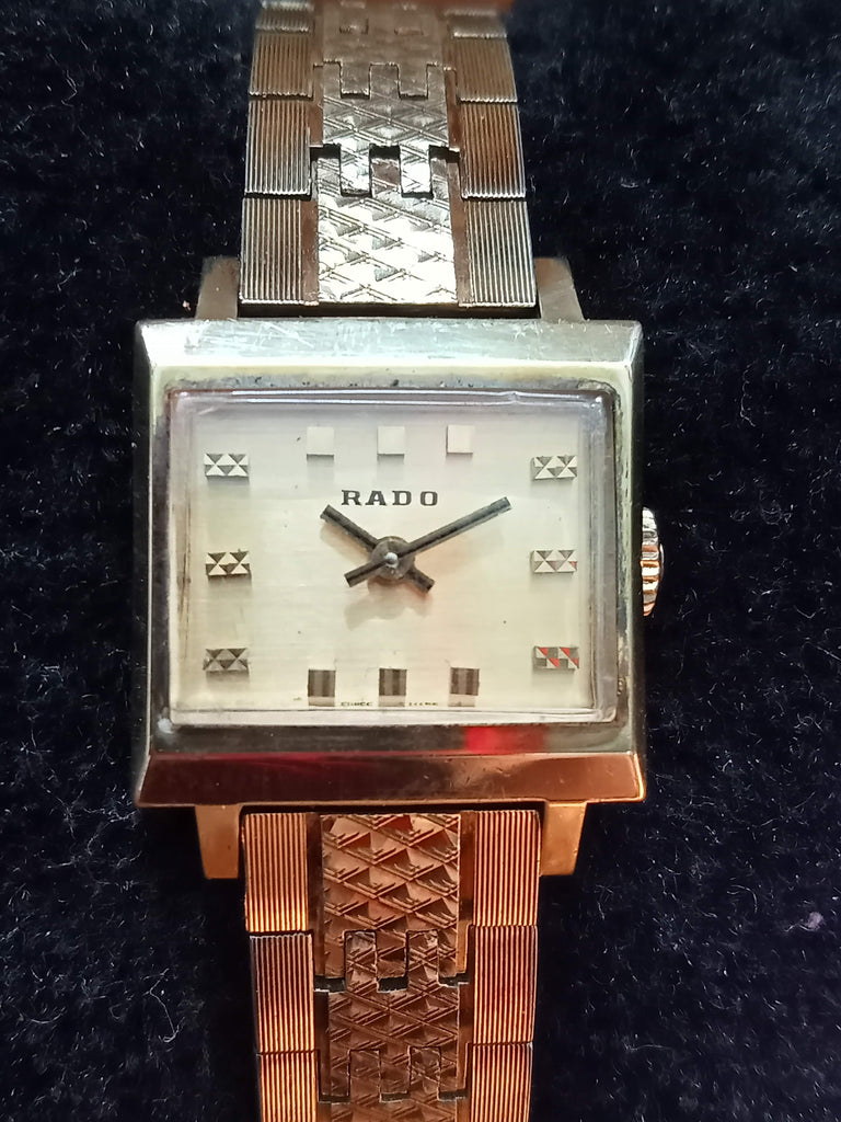 Collectible Circa 1960s! Rado Lady Tank Cal 201 17J Mechanical Watch (OH)