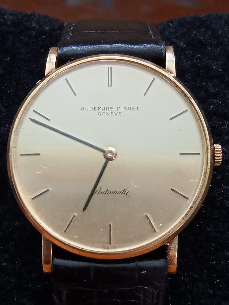 Collectible! Circa 1960s! Audemars Piguet Classic Cal K2120 36J 18K Solid Gold Case Automatic Watch (OH)