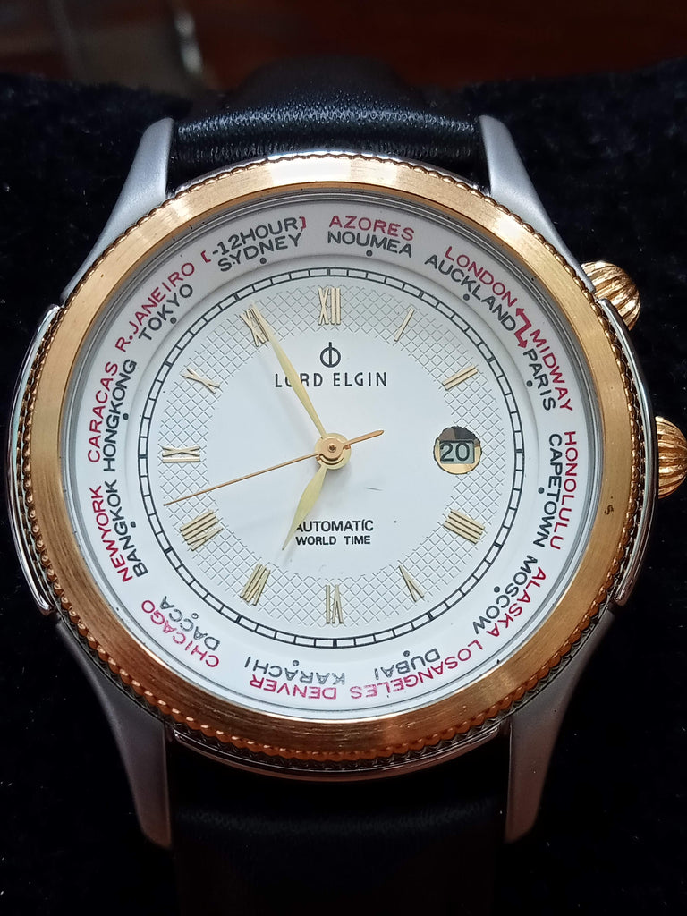 Collectible! Lord Elgin M-056 World Time 21J Gold-Filled Automatic (OH)