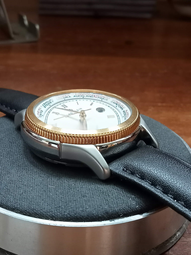 Collectible! Lord Elgin M-056 World Time 21J Gold-Filled Automatic