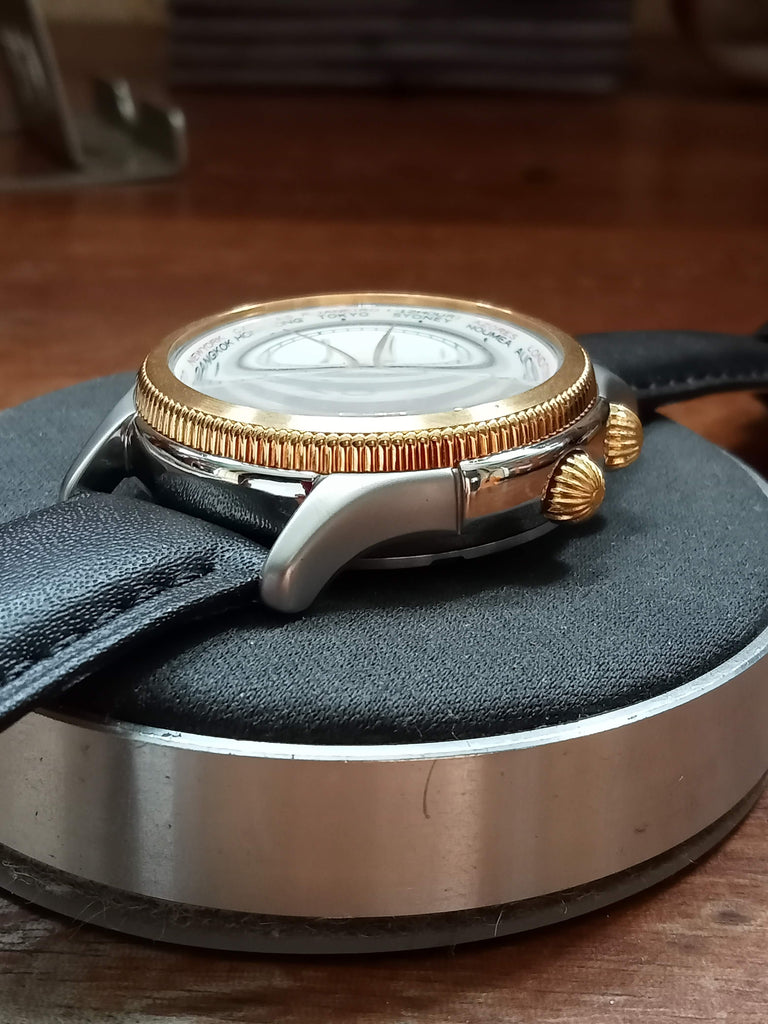 Collectible! Lord Elgin M-056 World Time 21J Gold-Filled Automatic