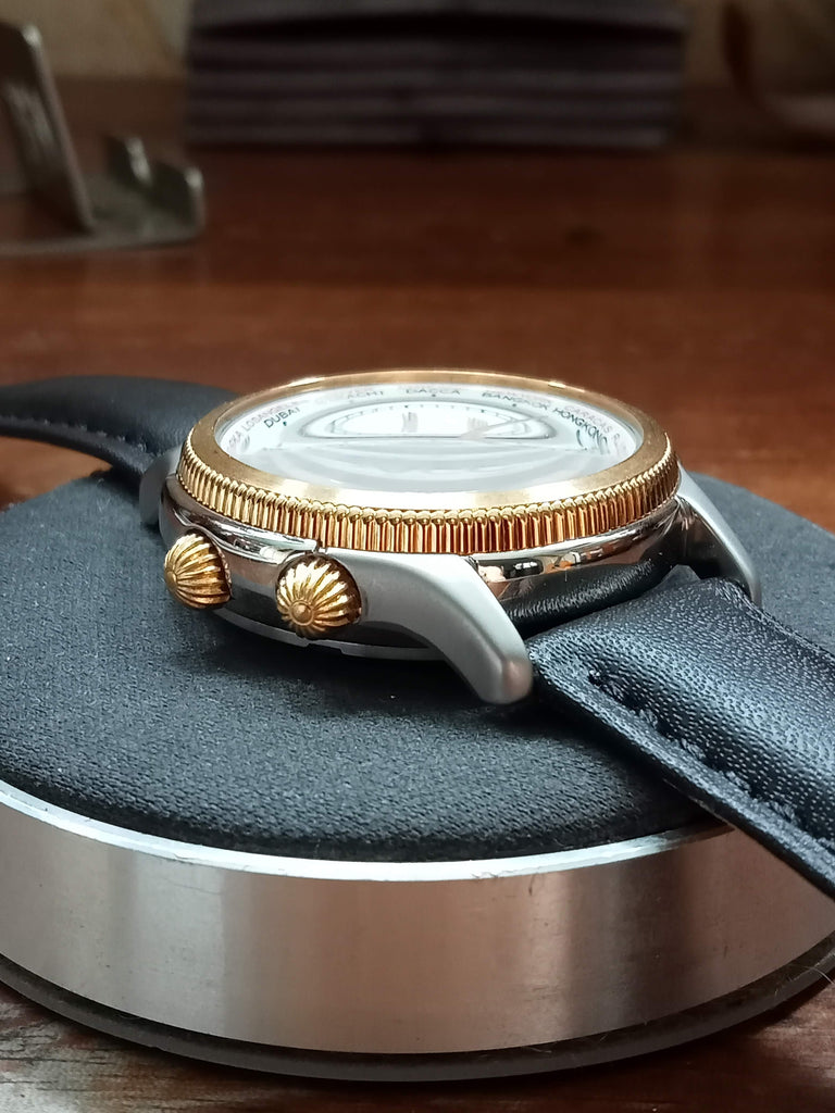 Collectible! Lord Elgin M-056 World Time 21J Gold-Filled Automatic