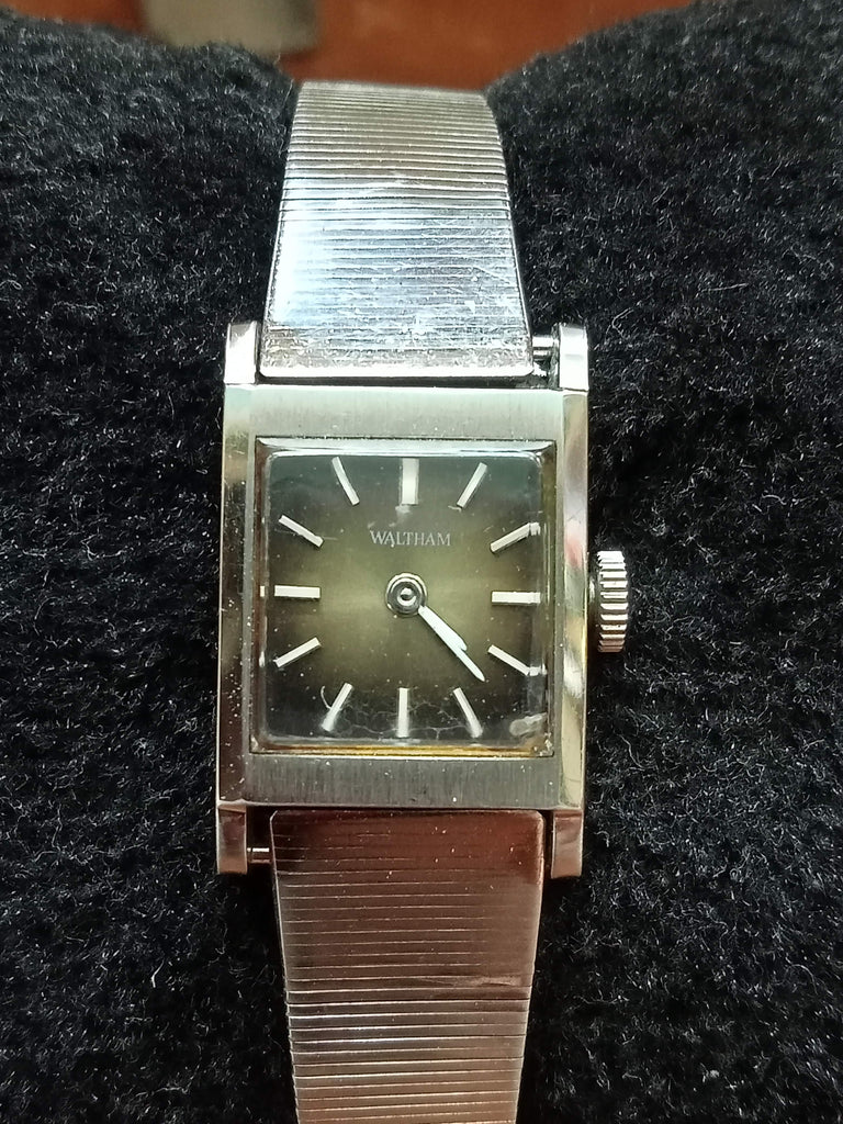 Collectible! Circa 1960s Waltham HT196 5N1 Tank Ladies 17J Mechanical Watch (OH)
