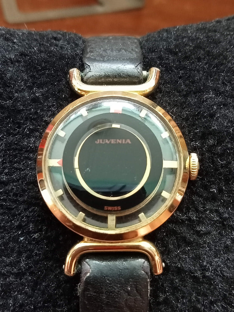 Collectible Circa 1950s Juvenia Cal 965 "Mystere" Skeleton 17J Mechanical Watch (OH)