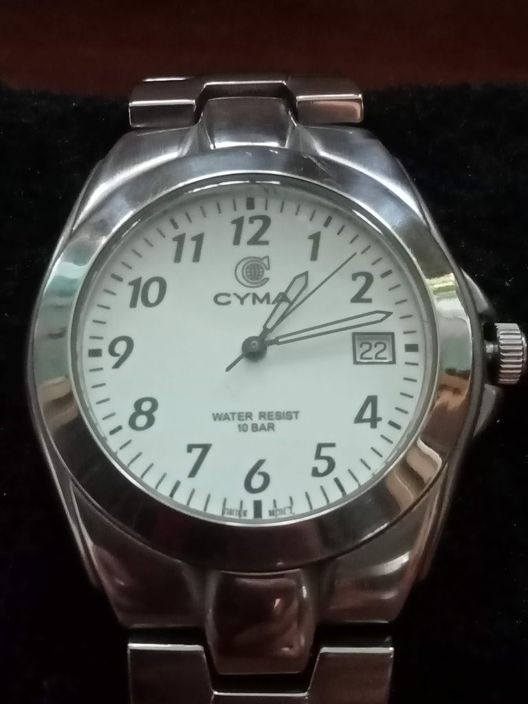 Collectible! Circa 1970s! Cyma Titanium 333 ETA F05.111 Quartz Watch (OH)