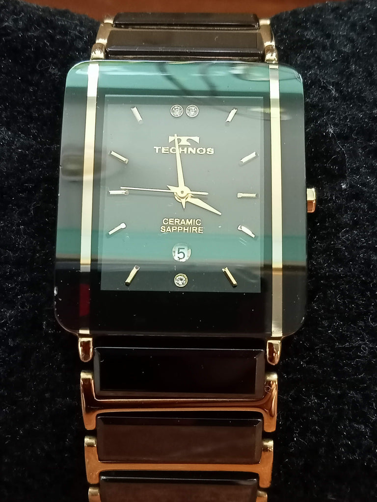 Circa 1990s Technos TSM003 / TSM903GB Tank JDM Quartz Watch (OH)