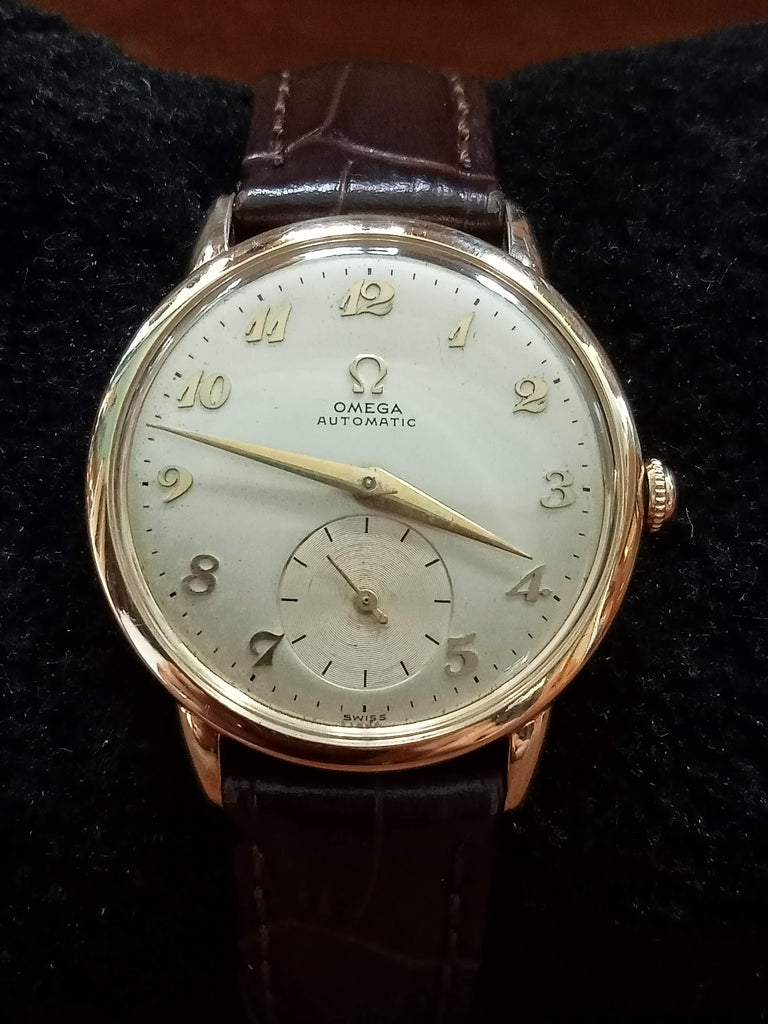 Collectible! Birthday Watch 1950! Omega "Bumper" Cal 342 Ref: F6212 18K 17J Automatic (OH)