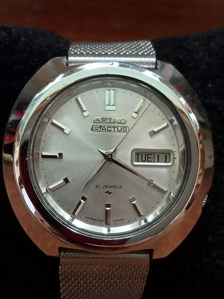 Birthday Watch! March 1970 Seiko 5 Actus 7019-7020 Oversized UFO DAINI 21J Automatic Watch