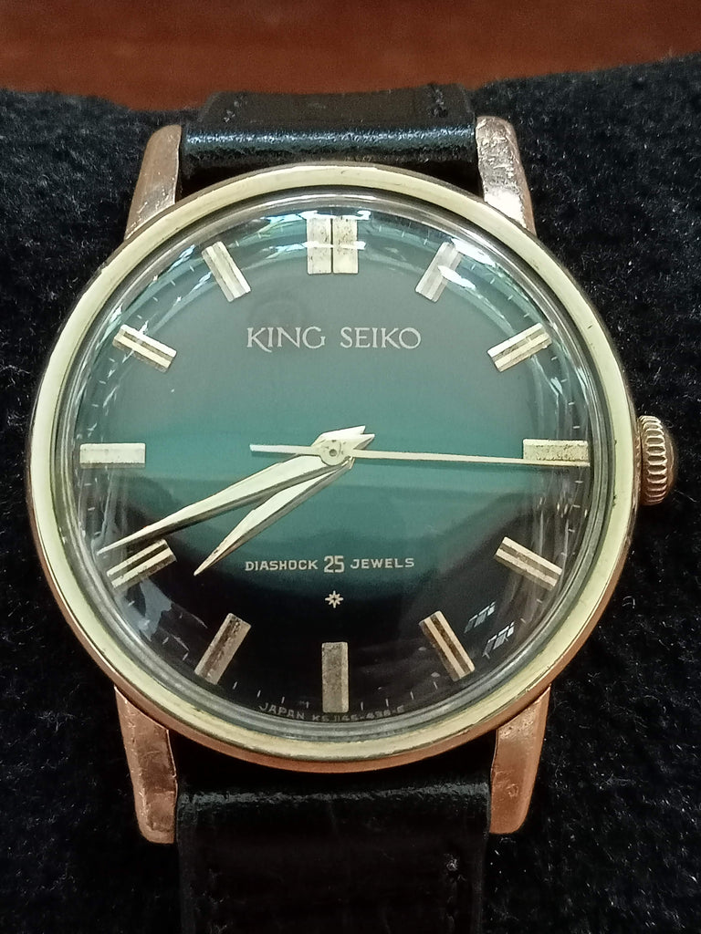 Collectible! Birthday Watch May 1971! Seiko King 44-2000AD DAINI 25J 14K Gold Filled Mechanical Watch (OH)