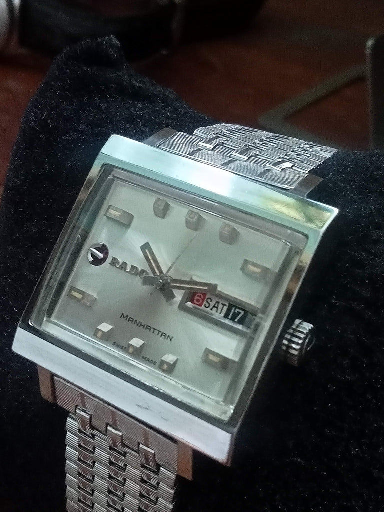 Collectible! Circa 1970s Rado Manhattan Cal AS-M1859 25J Automatic Watch (OH)