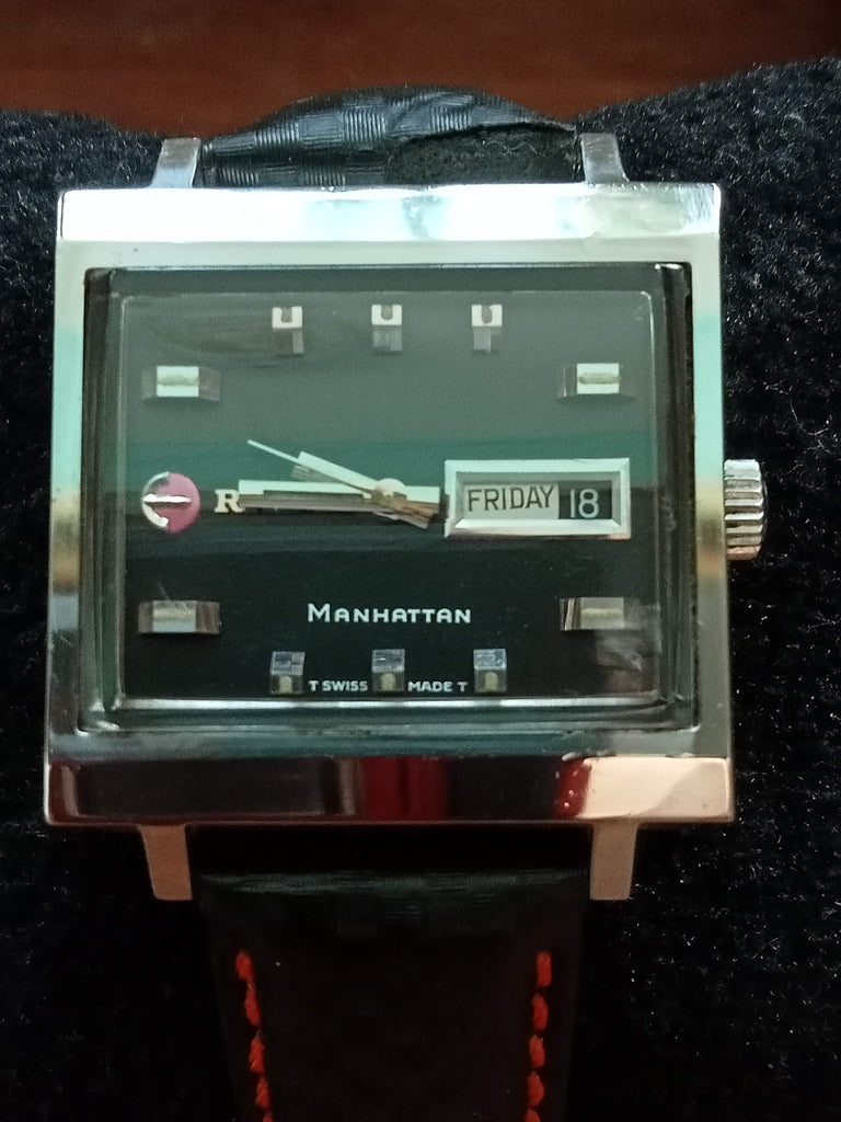 Collectible! Circa 1970s Rado Manhattan 108 ETA 2798/2780 25J Automatic Watch (OH)